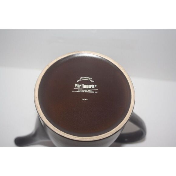 PIER 1 Imports Sahara Brown and Tan Coffee Pot and Sugar Bowl Stoneware - Picture 8 of 8